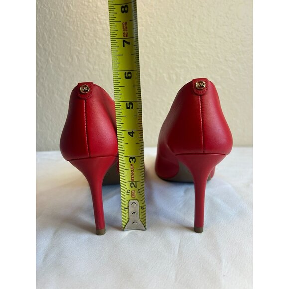 Michael Michael Kors Alina Flex Leather Pump Red Size 8.5 M Party Formal - Picture 9 of 13